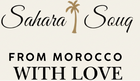 Logo of Sahara Souq with a palm tree and text 'From Morocco with Love' on a beige background