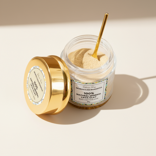 Moroccan lava clay Mask with lemon scent - saharasouq