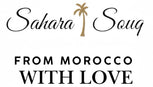 Sahara Souq logo with palm tree and text 'From Morocco with Love' on a white background